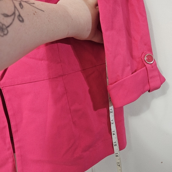 Premise Hot Pink Blazer With Built In Shoulder Pads! - Picture 7 of 7